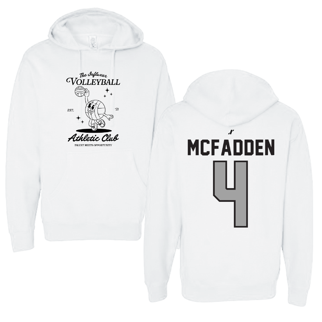 Volleyball White Influxer Athletic Club Hoodie - #4 Dylan McFadden