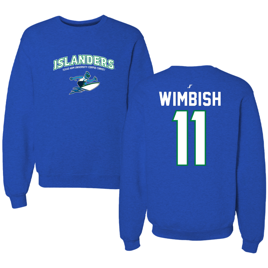 Texas A&M University-Corpus Christi Soccer Blue General Crewneck - #11 Vanessa Wimbish