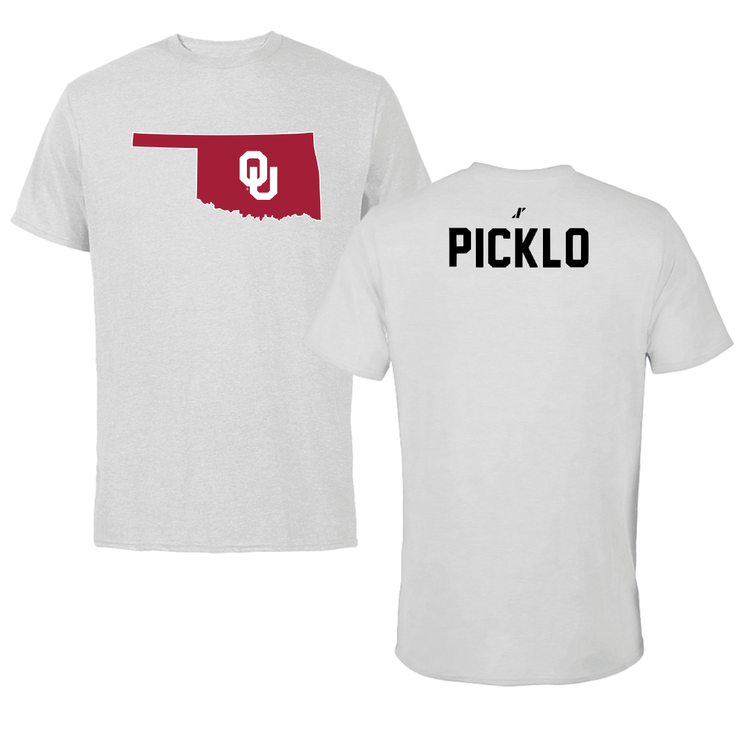 University of Oklahoma Wrestling Light Gray State Performance Tee - Tate Picklo
