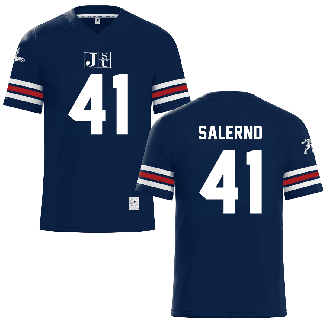 Jackson State University Navy Football Jersey - #41 Avery Salerno