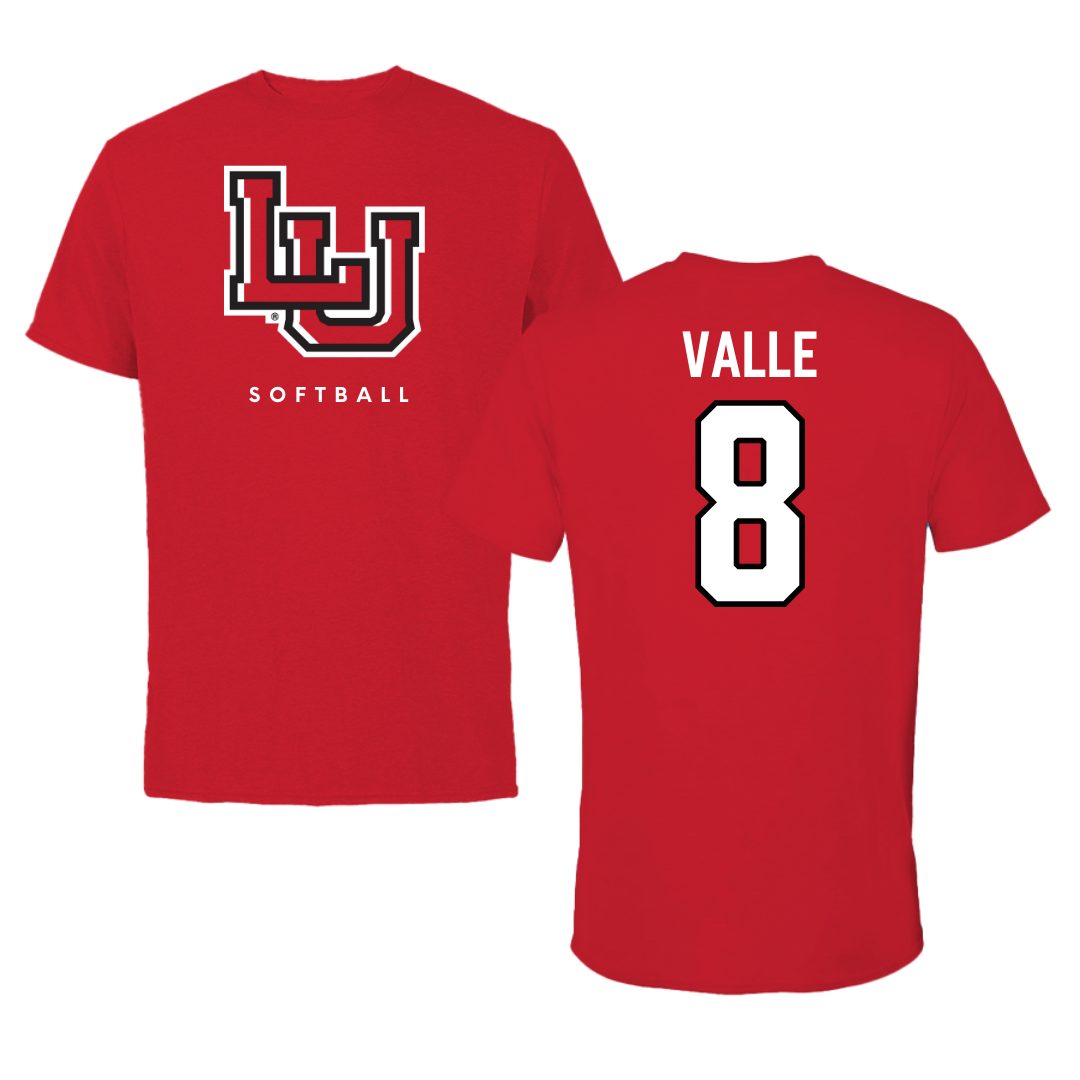 Lamar University Softball Red Performance Tee - #8 Makayla Valle