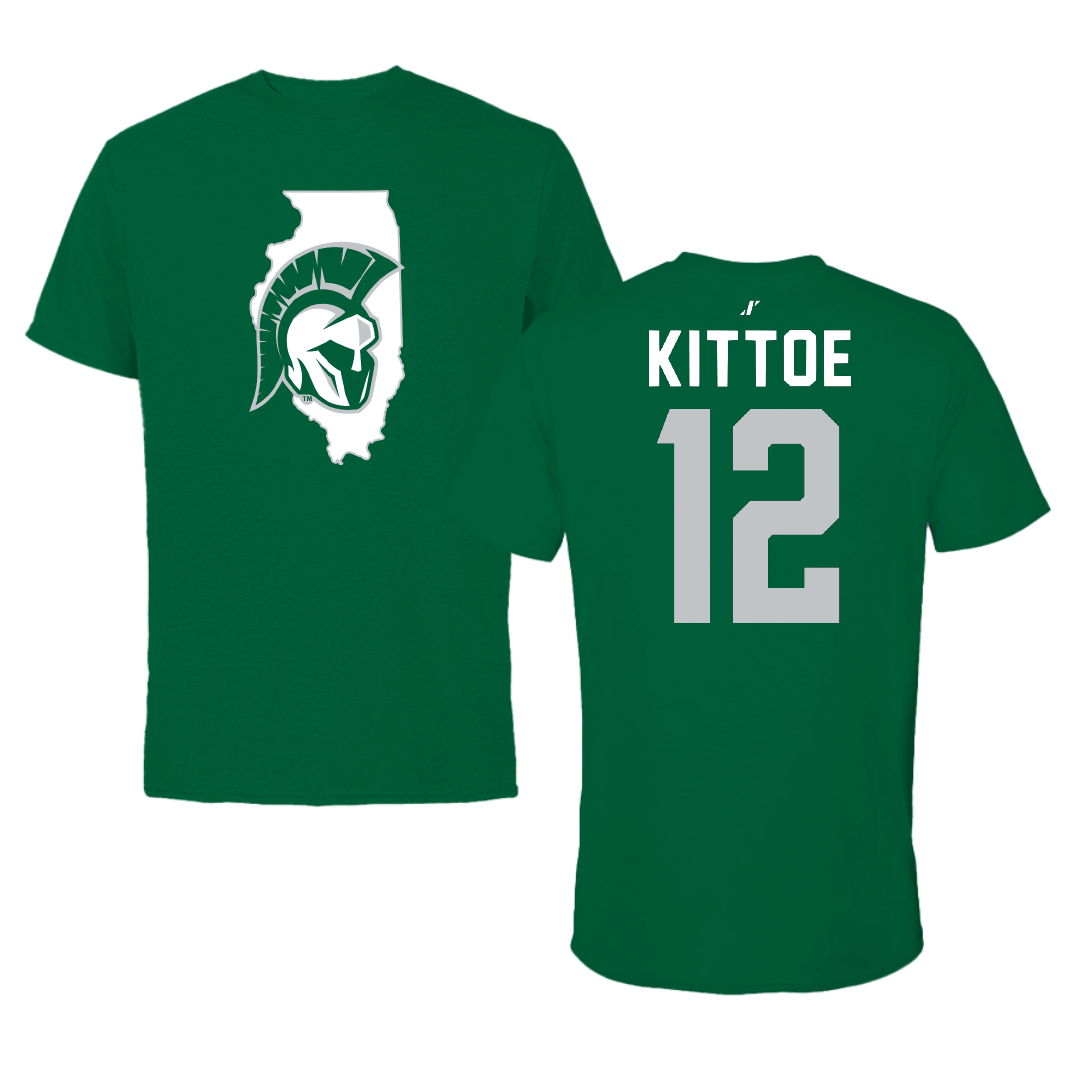 Illinois Wesleyan University Lacrosse Green State Performance Tee - #12 John Kittoe