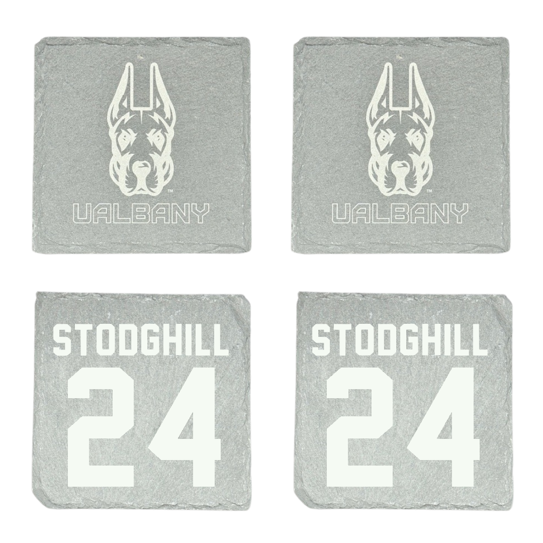 University at Albany Football Stone Coaster (4 Pack)  - #24 Cam Stodghill
