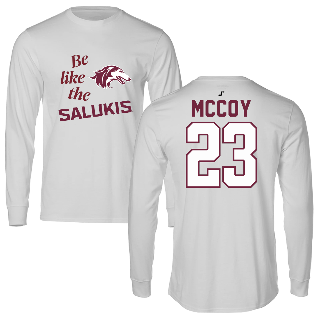 Southern Illinois University at Carbondale Baseball Light Gray Be Like Us Performance Long Sleeve - #23 Jackson McCoy