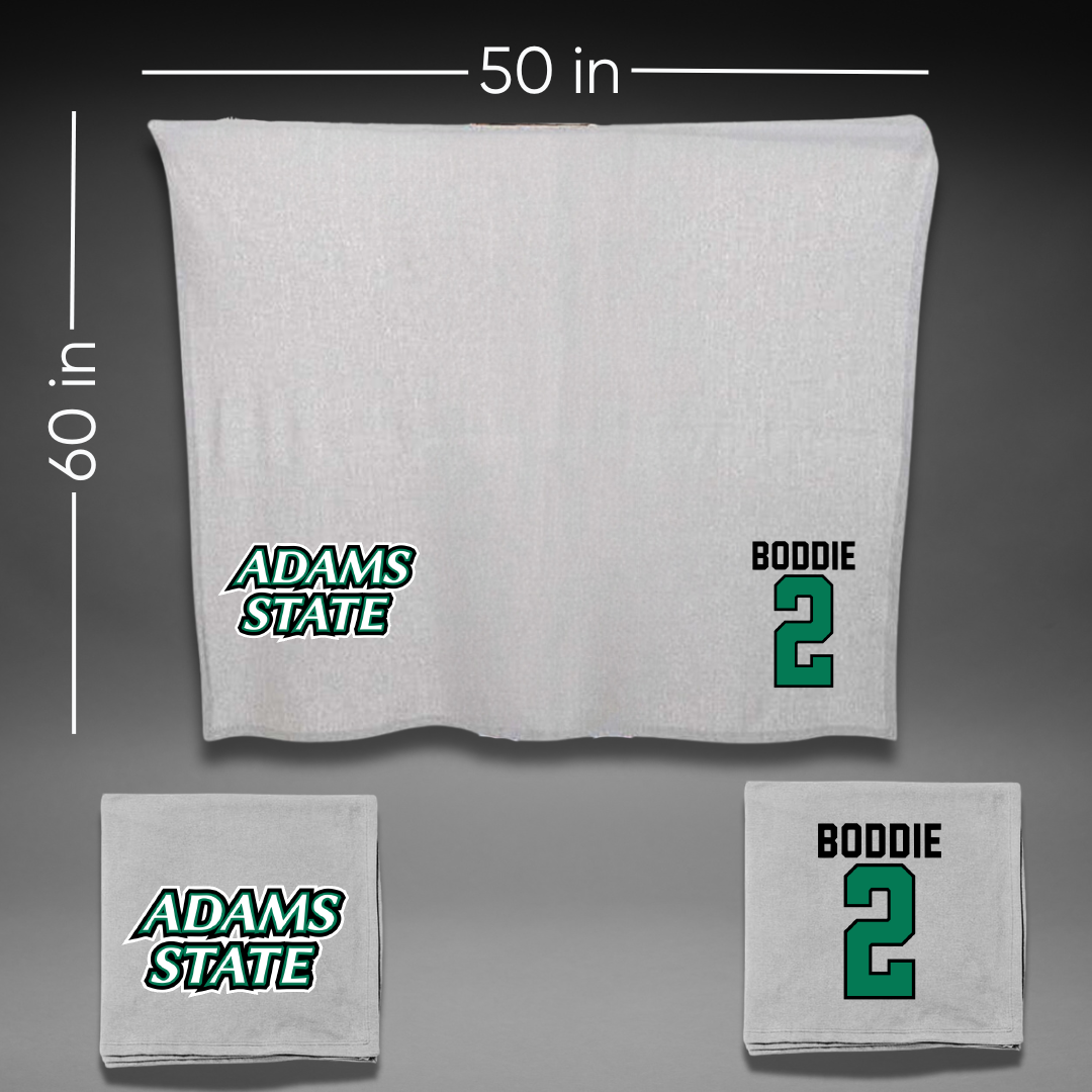Adams State University Football Gray Blanket - #2 Daylen Boddie