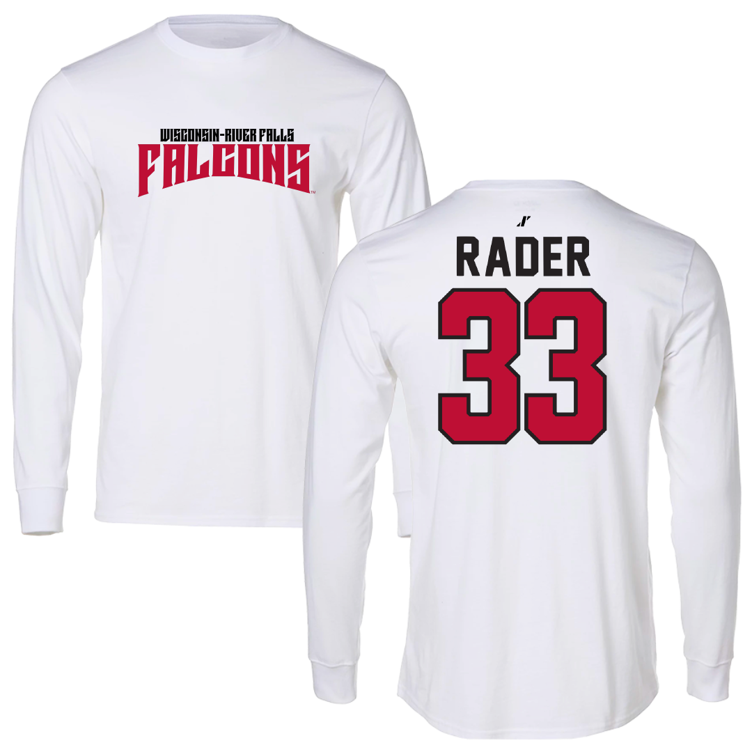 University of Wisconsin-River Falls Ice Hockey White Classic Long Sleeve - #33 Anna Rader