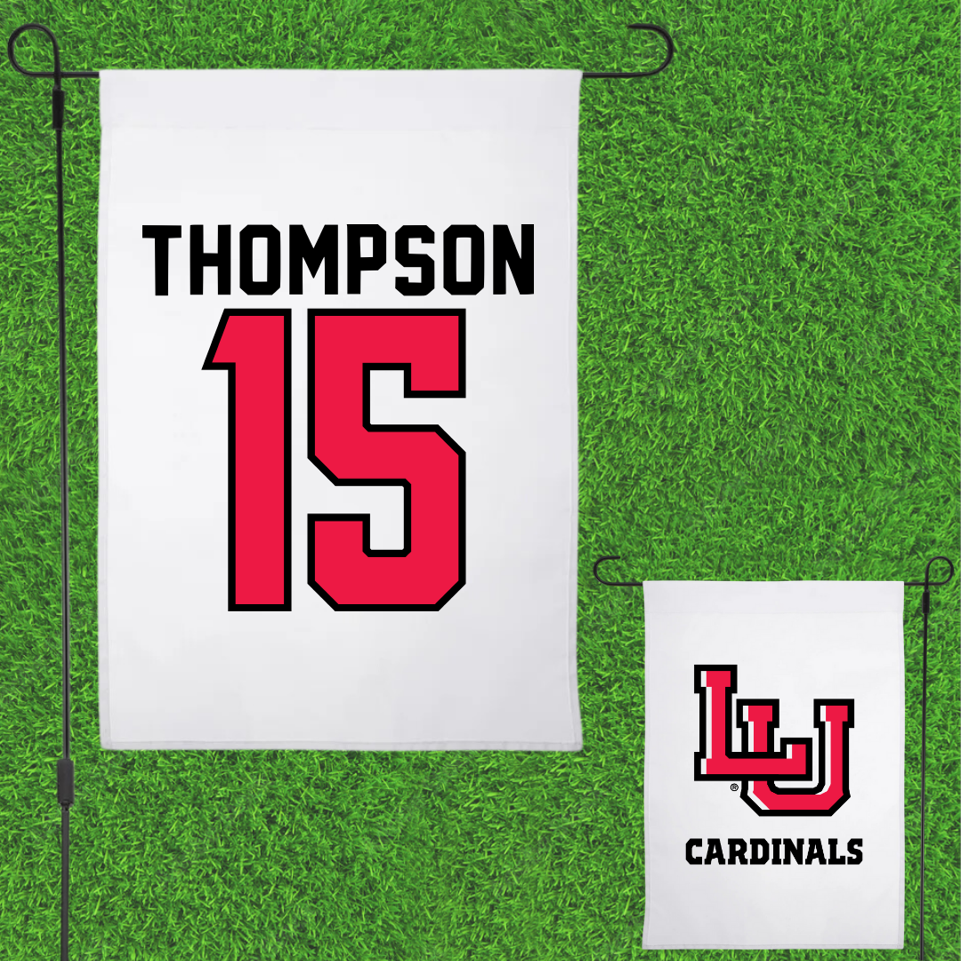 Lamar University Softball White Garden Flag - #15 Roxy Thompson