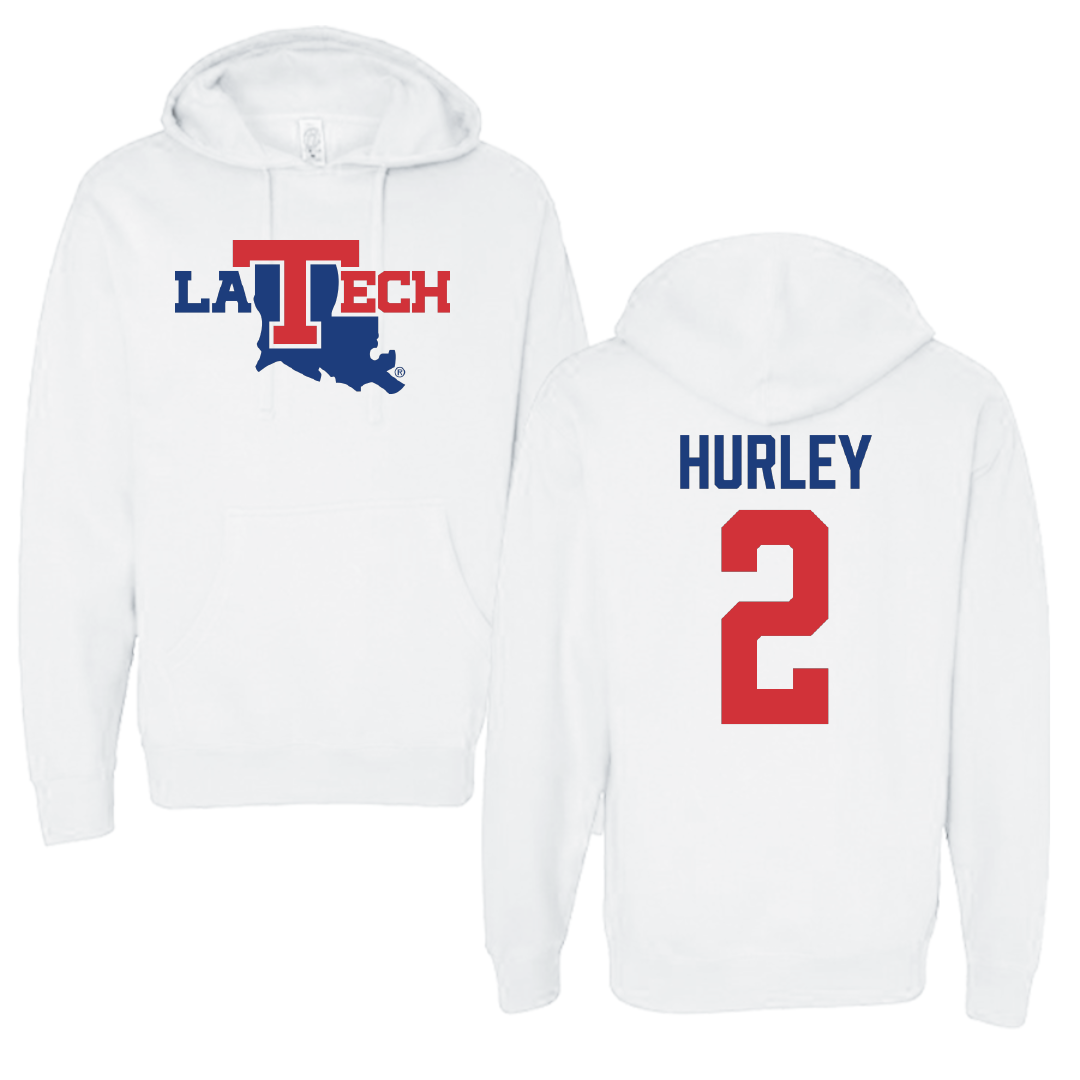 Louisiana Tech University Volleyball White Hoodie - #2 Jailen Hurley