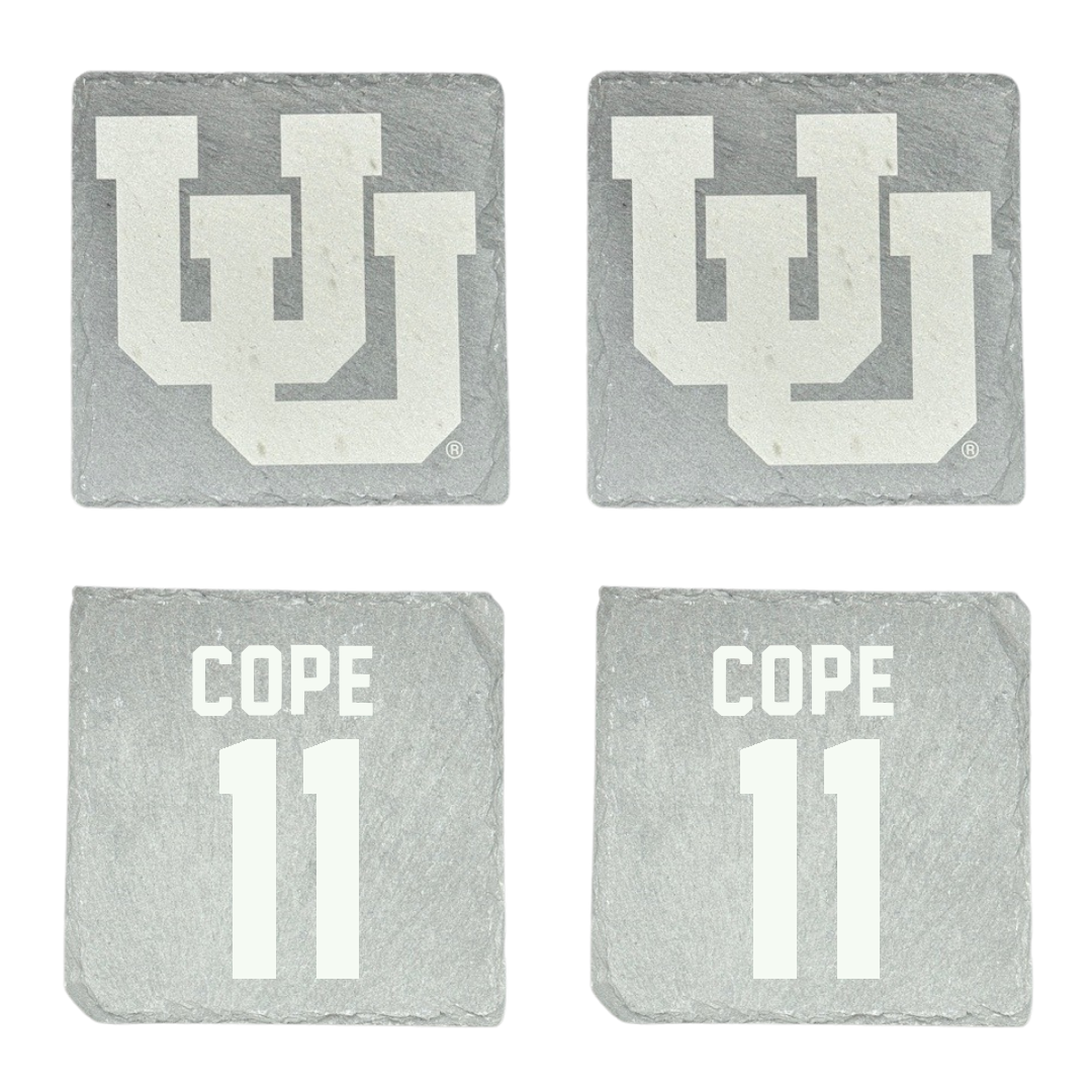 University of Utah Football Stone Coaster (4 Pack)  - #11 Makai Cope
