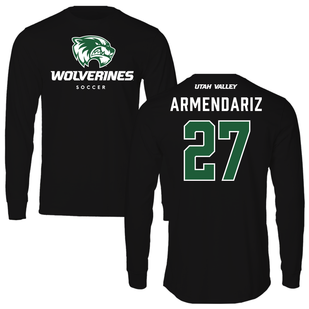 Utah Valley University Softball Black Long Sleeve - #27 Payge Armendariz