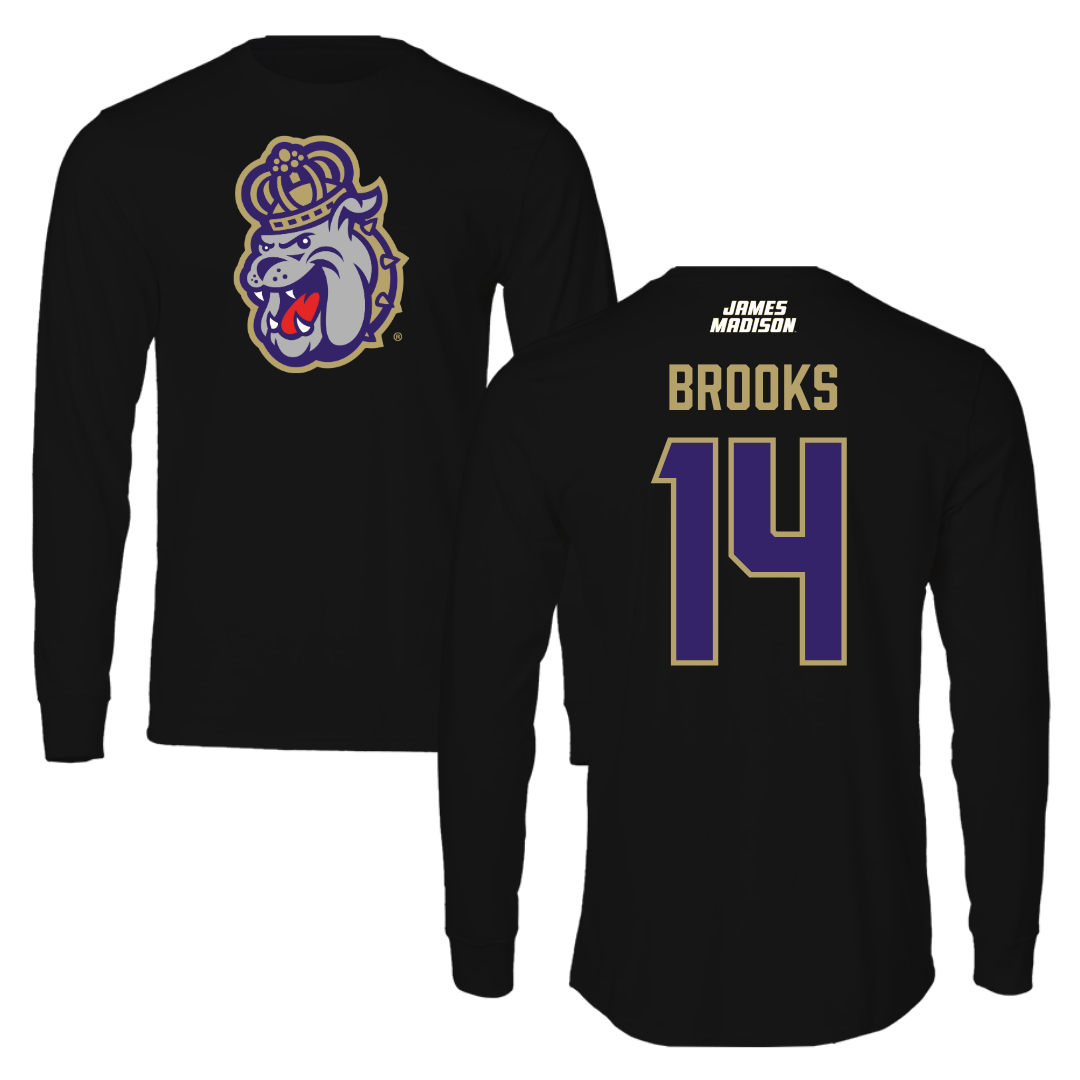 James Madison University Baseball Black Long Sleeve - #14 TJ Brooks