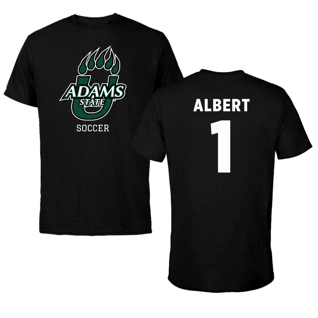 Adams State University Soccer Black State Tee - #1 Lianna Albert