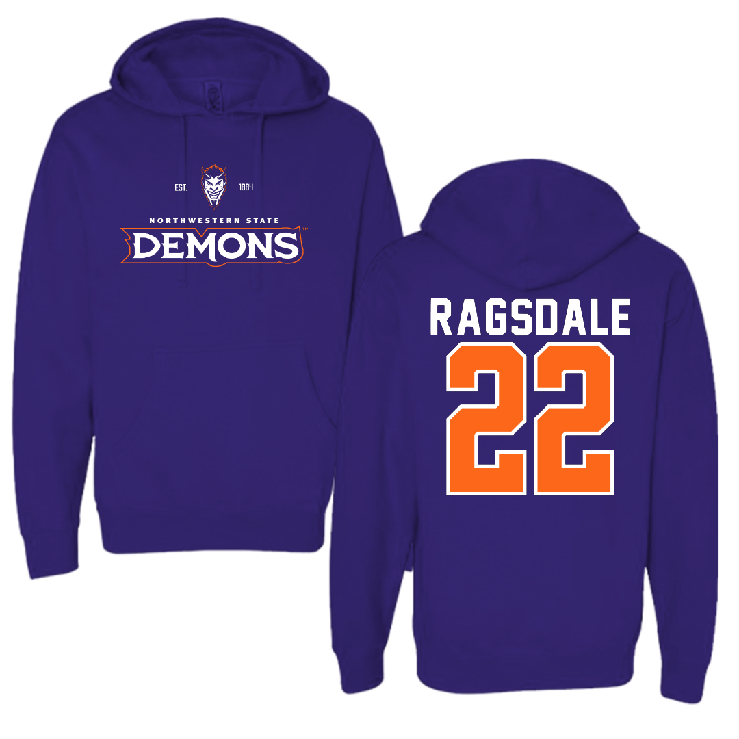 Northwestern State University Softball Purple General Hoodie - #22 Bailie Ragsdale