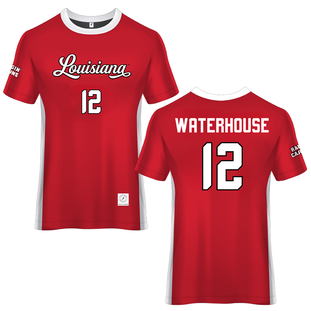 University of Louisiana at Lafayette Red Soccer Jersey - #12 Hailly Waterhouse