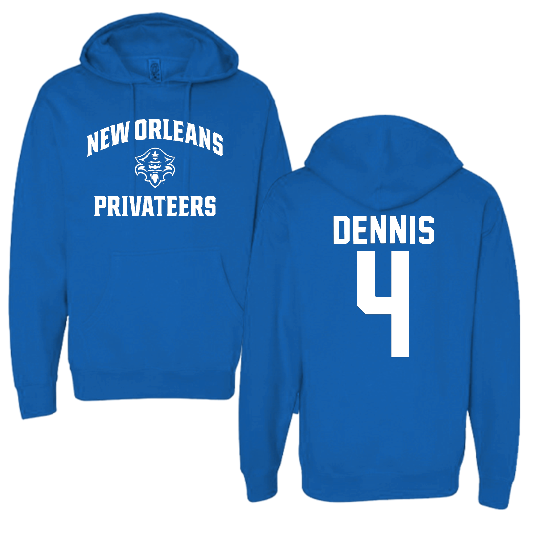 University of New Orleans Baseball Blue General Hoodie - #4 Cortez Dennis