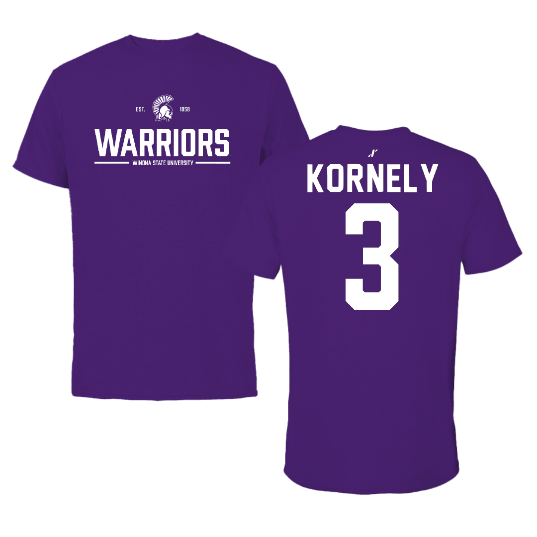 Winona State University Volleyball Purple General Tee - #3 Kenna Kornely