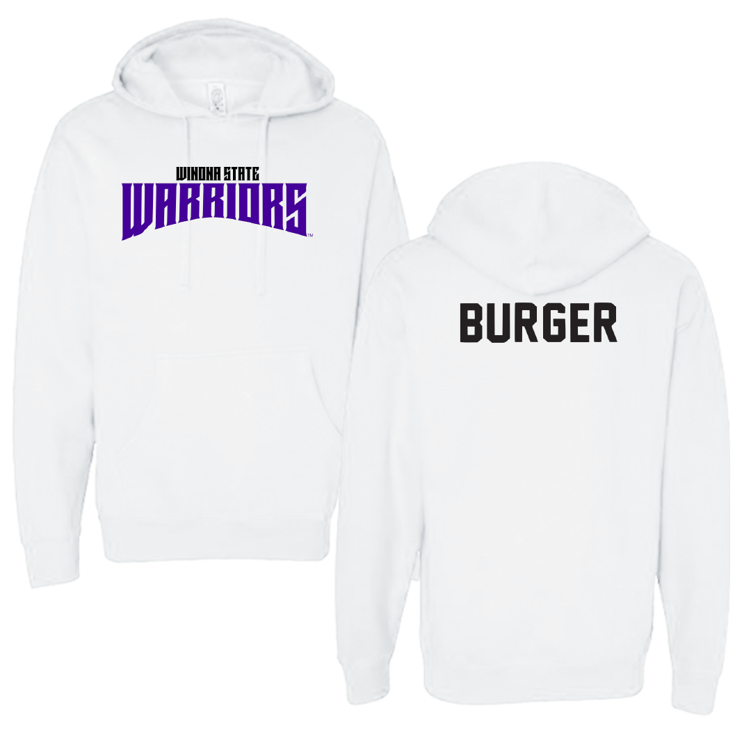 Winona State University Tennis White Classic Hoodie - Ally Burger