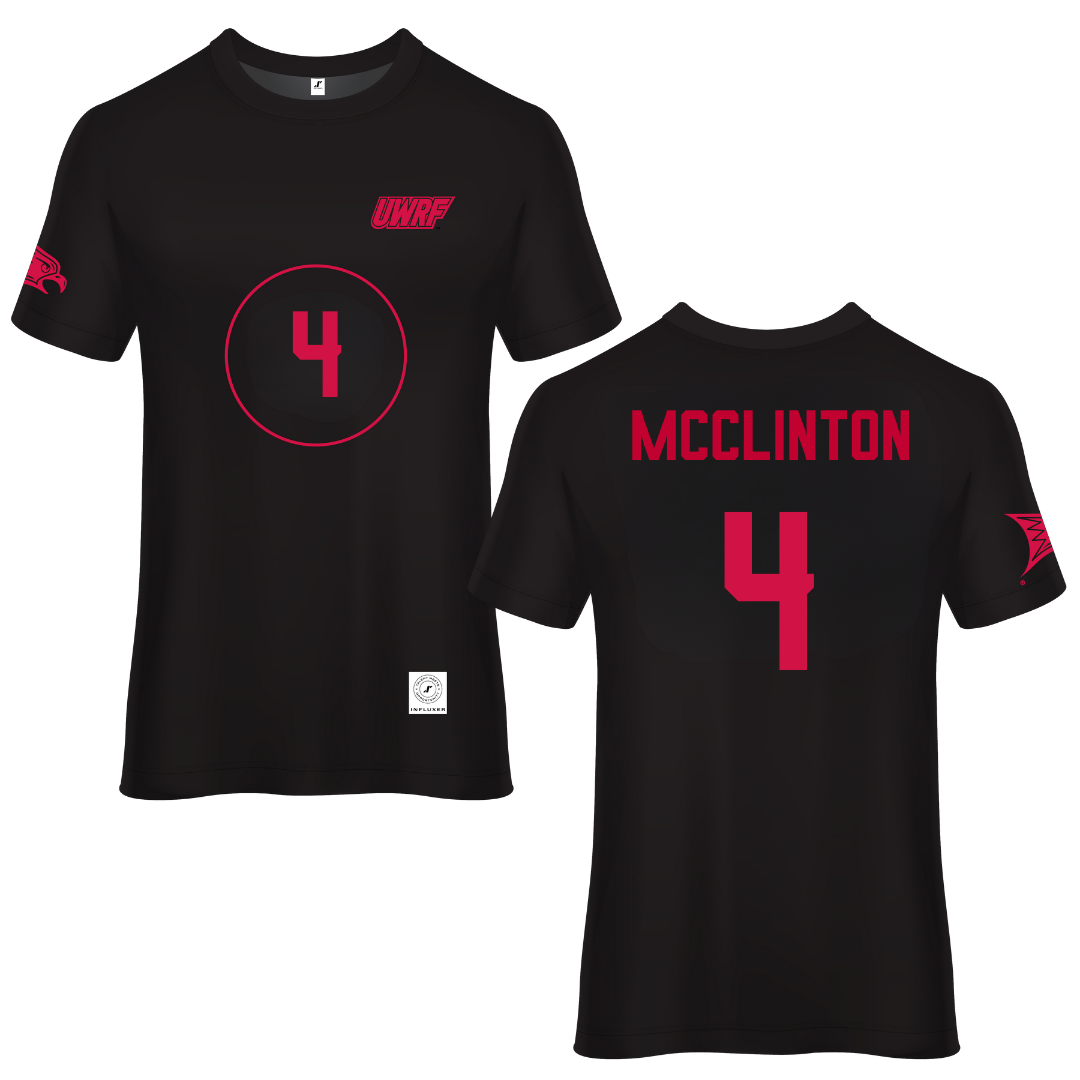 University of Wisconsin-River Falls Black Soccer Jersey - #4 Aliviah McClinton