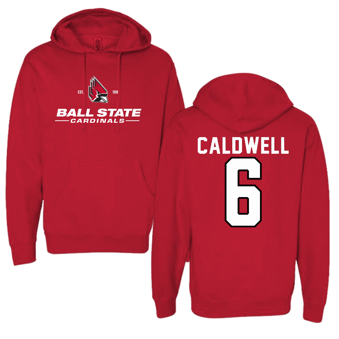 Ball State University Soccer Red General Hoodie - #6 Delaney Caldwell