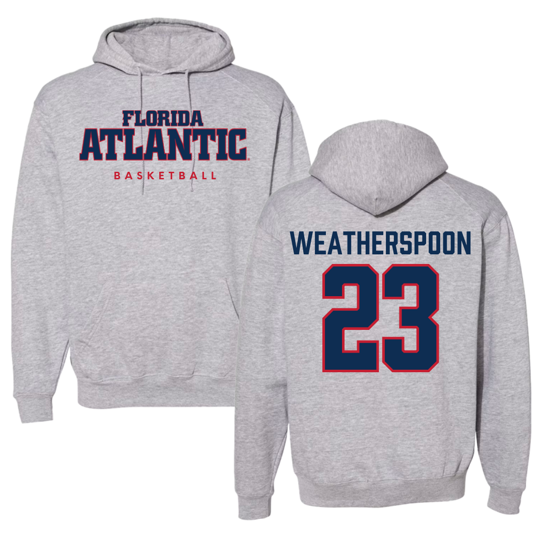 Florida Atlantic University Basketball Gray Hoodie - #23 Brandon Weatherspoon