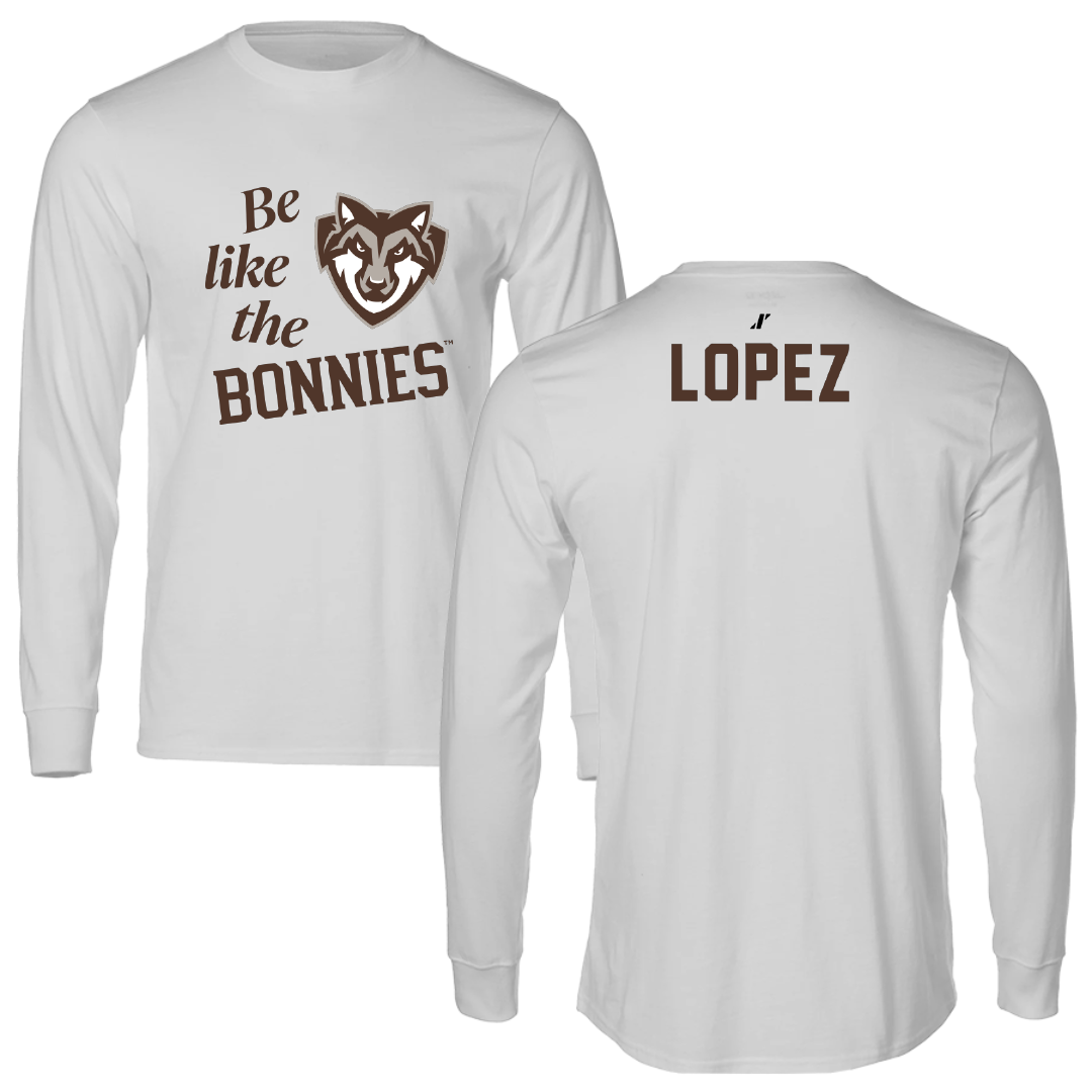St. Bonaventure University TF and XC Light Gray Be Like Us Long Sleeve - Joshua Lopez