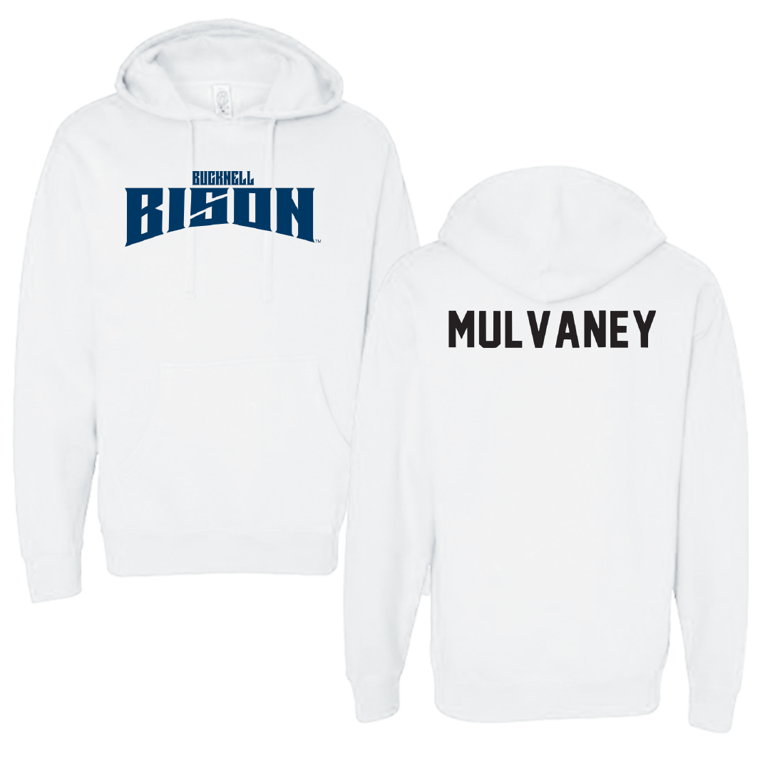 Bucknell University Wrestling White Classic Hoodie - Noah Mulvaney