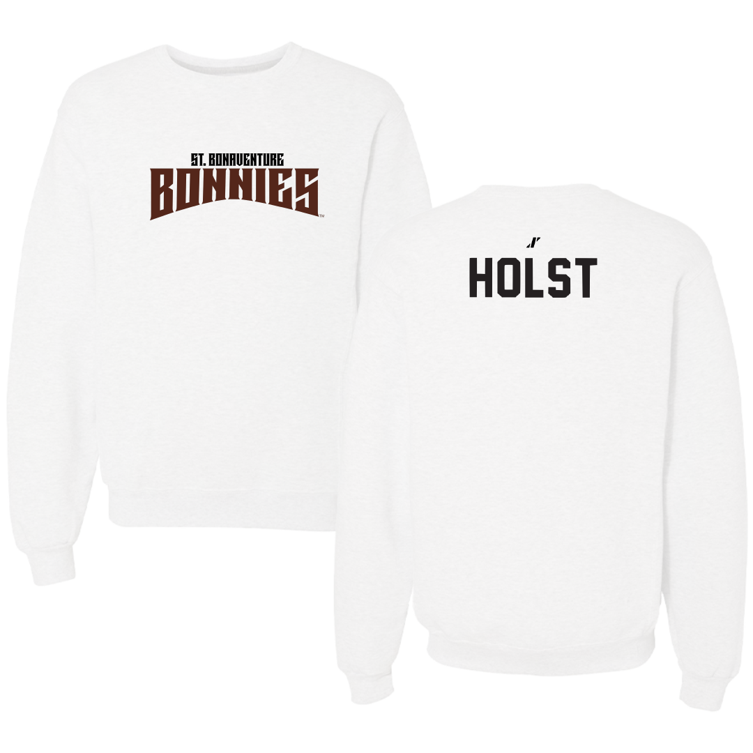 St. Bonaventure University Swimming & Diving White Classic Crewneck - Maggie Holst