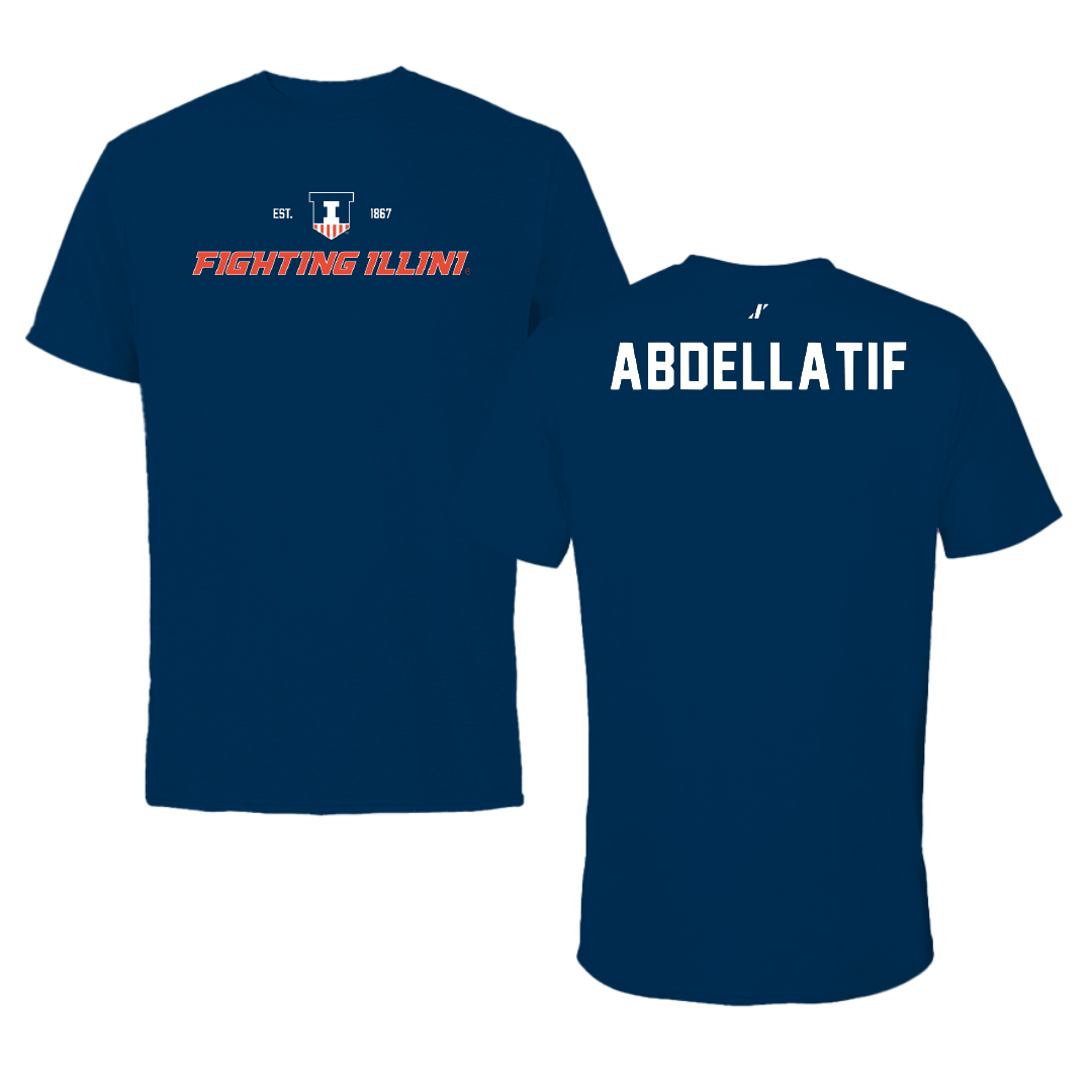University of Illinois TF and XC Navy General Tee - Noor Abdellatif