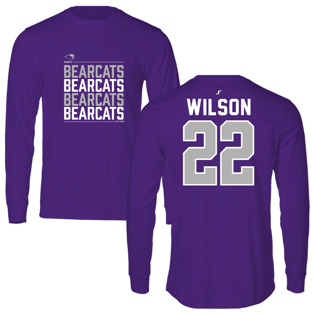 Southwest Baptist University Softball Purple General Performance Long Sleeve - #22 Malea Wilson