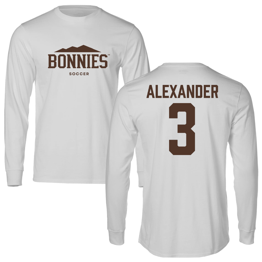 St. Bonaventure University Soccer Light Gray Performance Long Sleeve - #3 Chanel Alexander