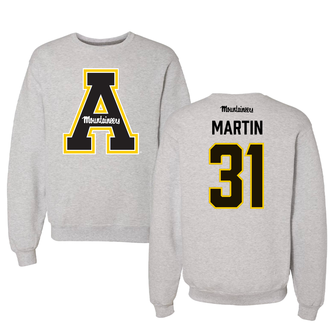 Appalachian State University Softball Gray Crewneck - #31 Sidney Martin