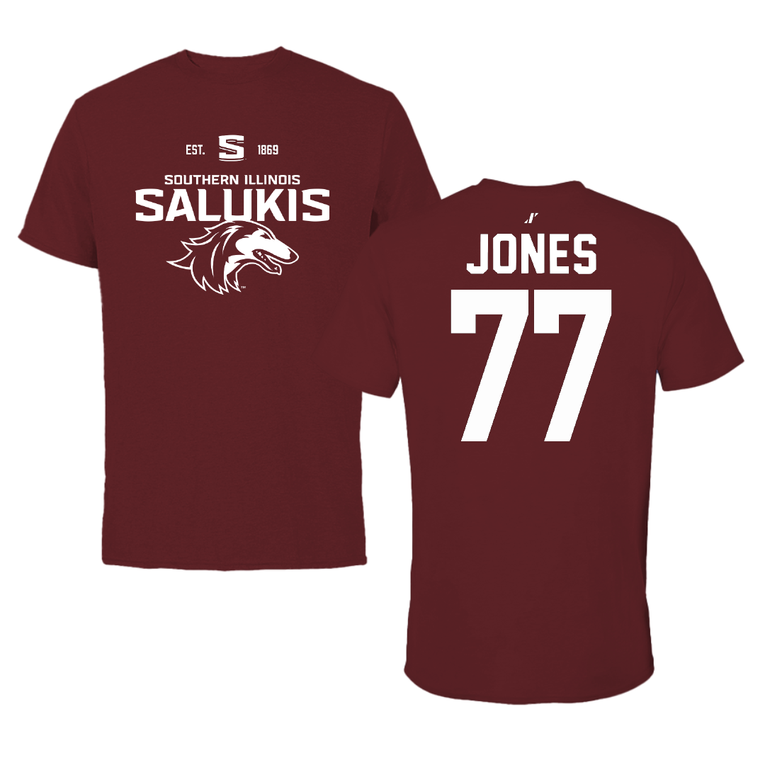 Southern Illinois University at Carbondale Softball Maroon General Performance Tee - #77 Sidney Jones