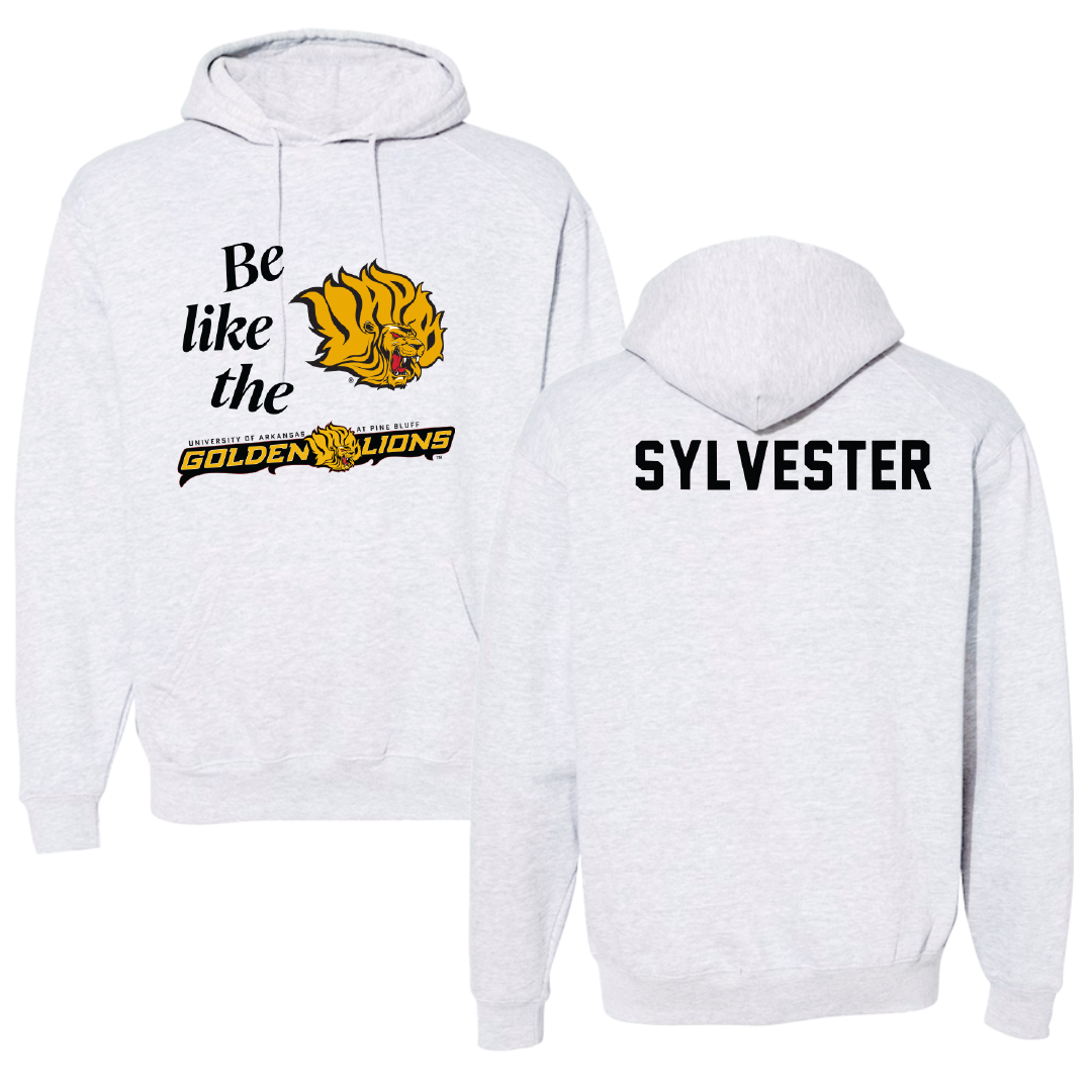 University of Arkansas-Pine Bluff TF and XC Light Gray Be Like Us Hoodie - Jared Sylvester
