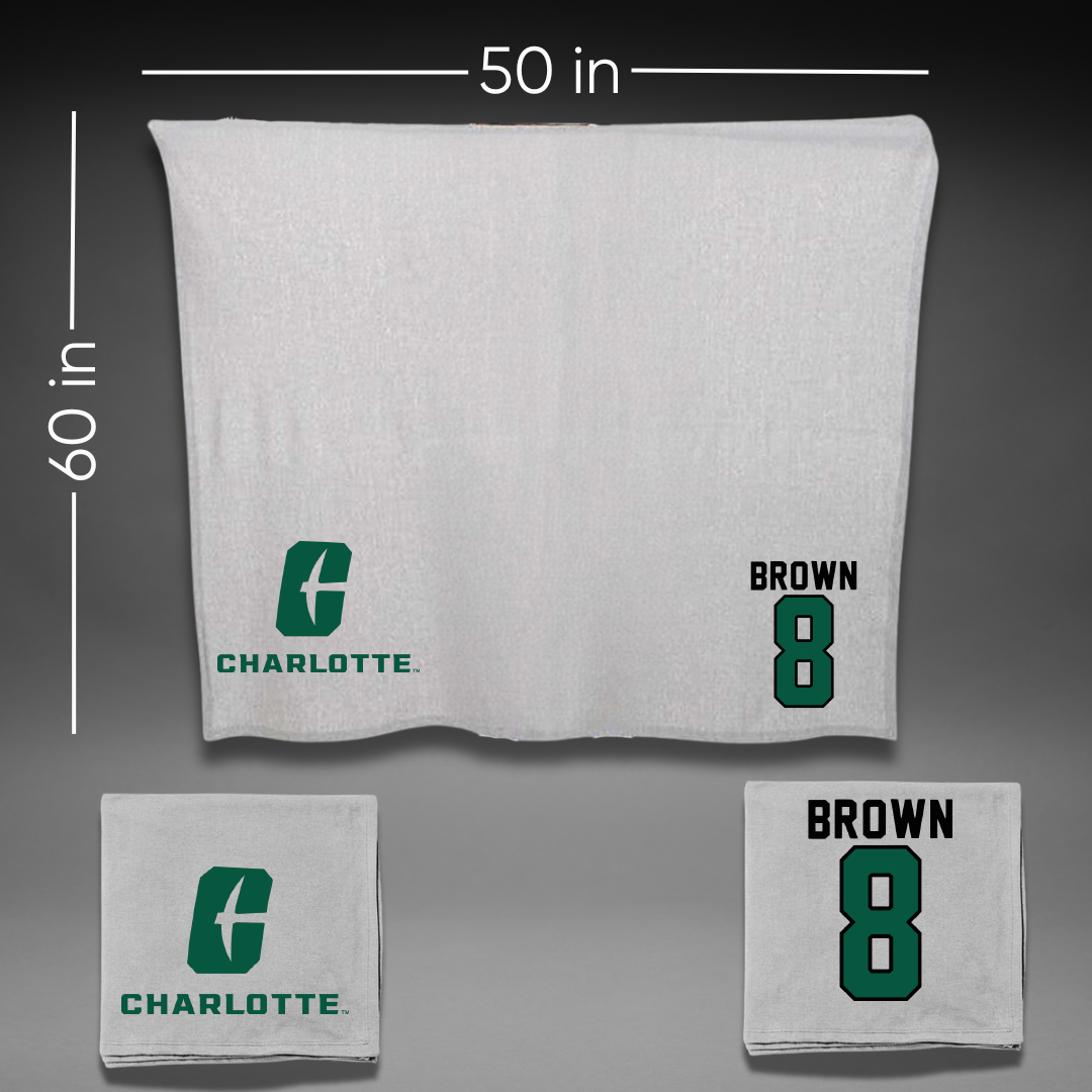The University of North Carolina at Charlotte Football Gray Blanket - #8 Sean Brown
