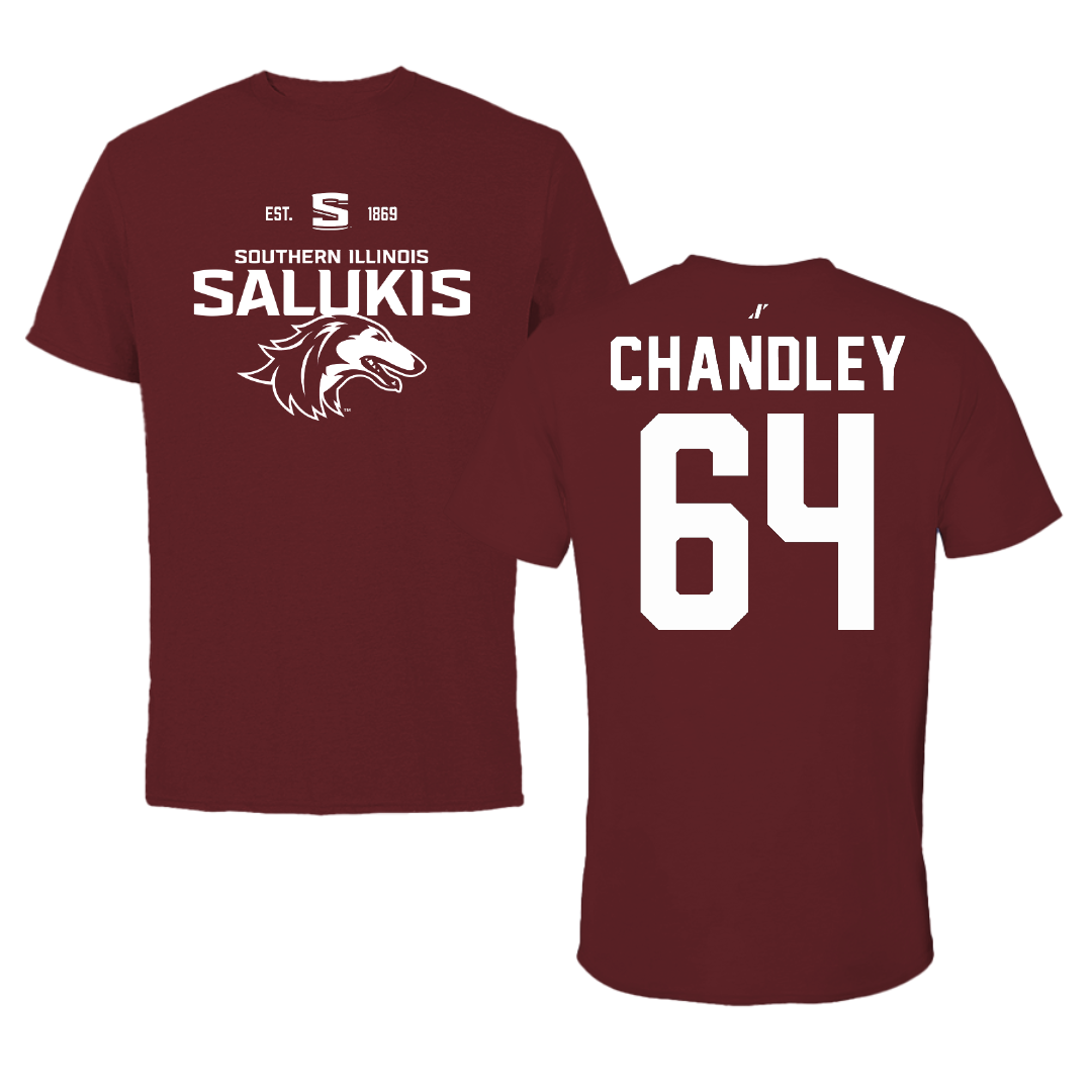 Southern Illinois University at Carbondale Football Maroon General Performance Tee - #64 Ryan Chandley