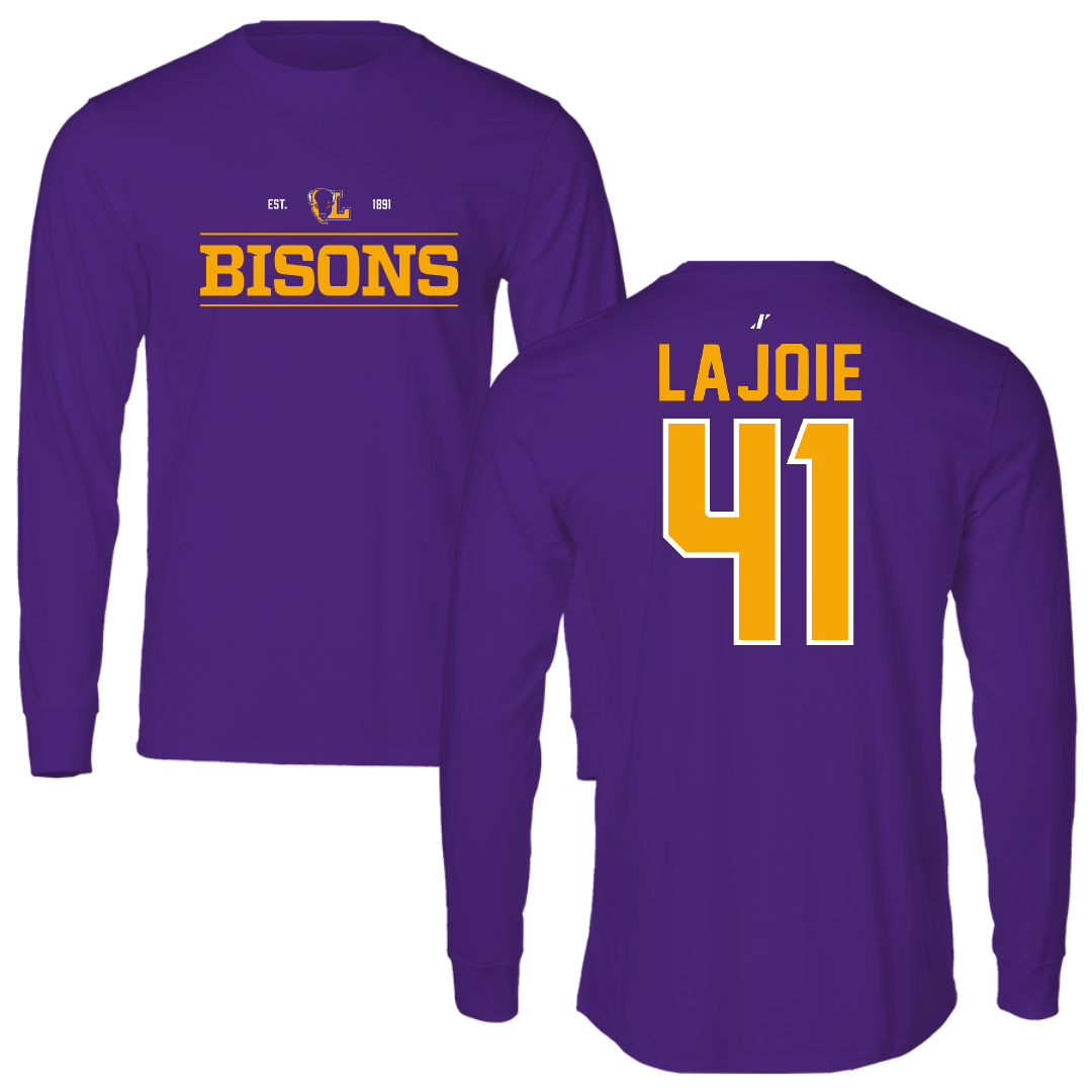 Lipscomb University Baseball Purple General Long Sleeve - #41 Josh Lajoie