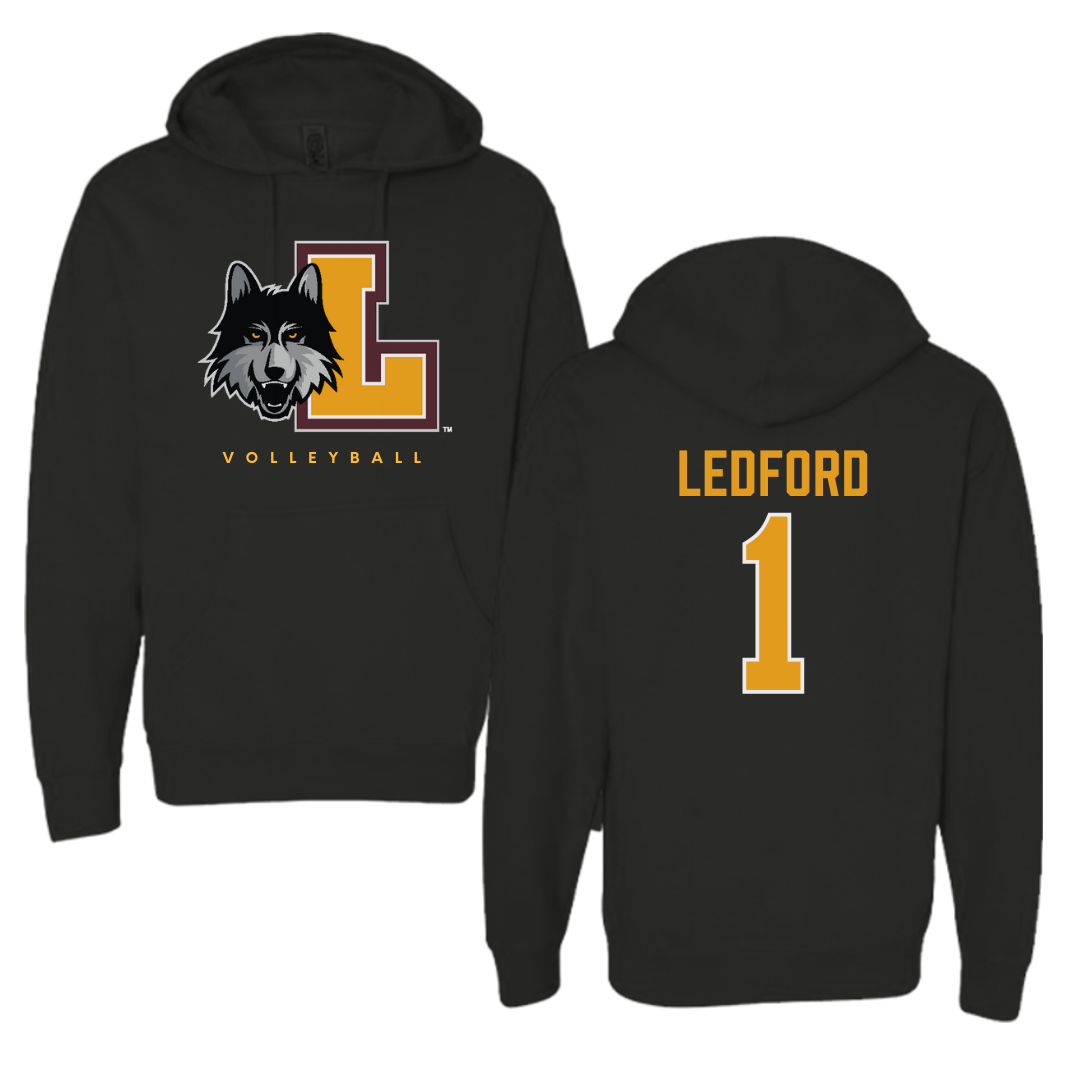 Loyola University-Chicago Volleyball Black Hoodie - #1 Charlie Ledford