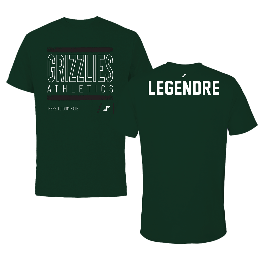 Adams State University TF and XC Forest Green Dominate Performance Tee - Romain Legendre