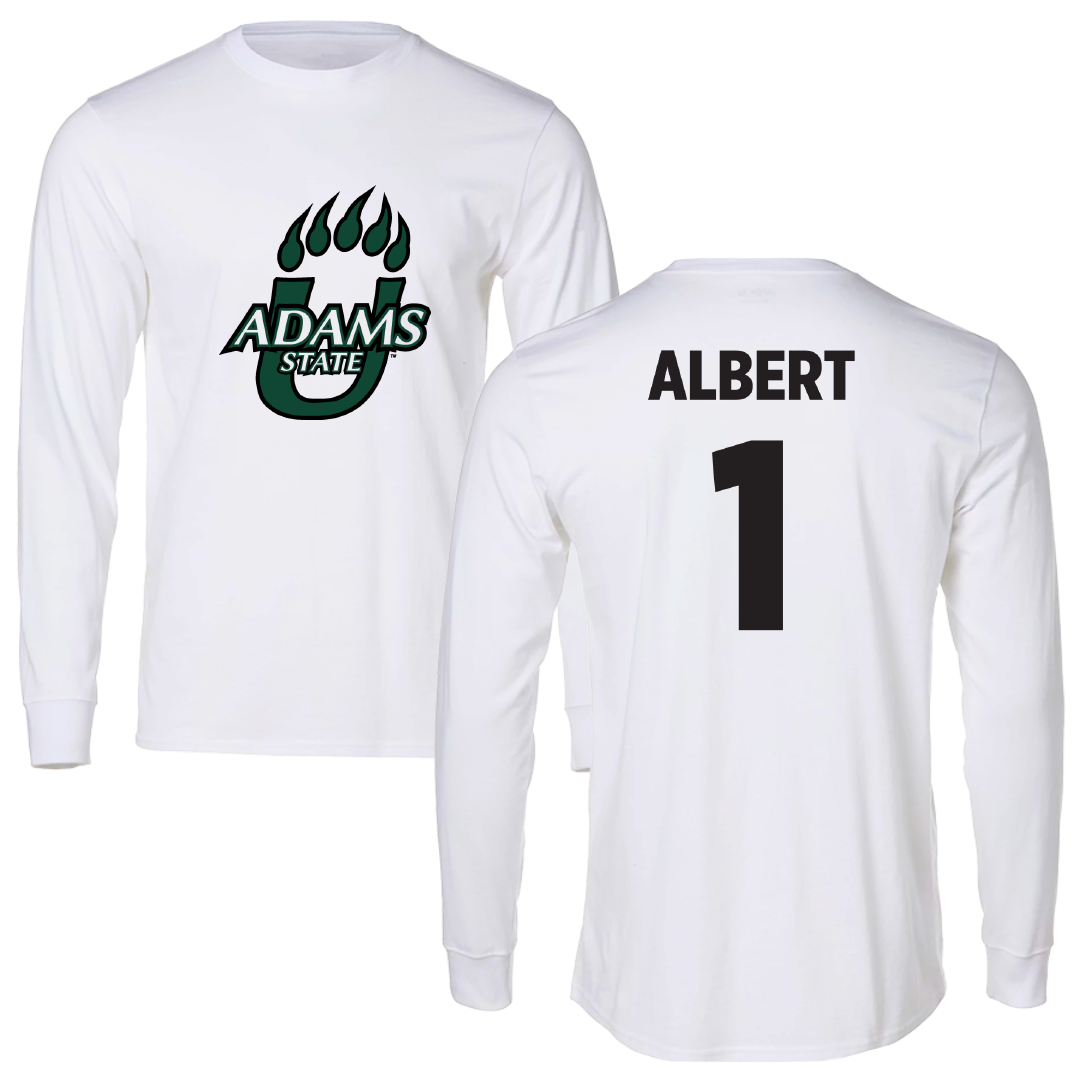 Adams State University Soccer White Performance Long Sleeve - #1 Lianna Albert