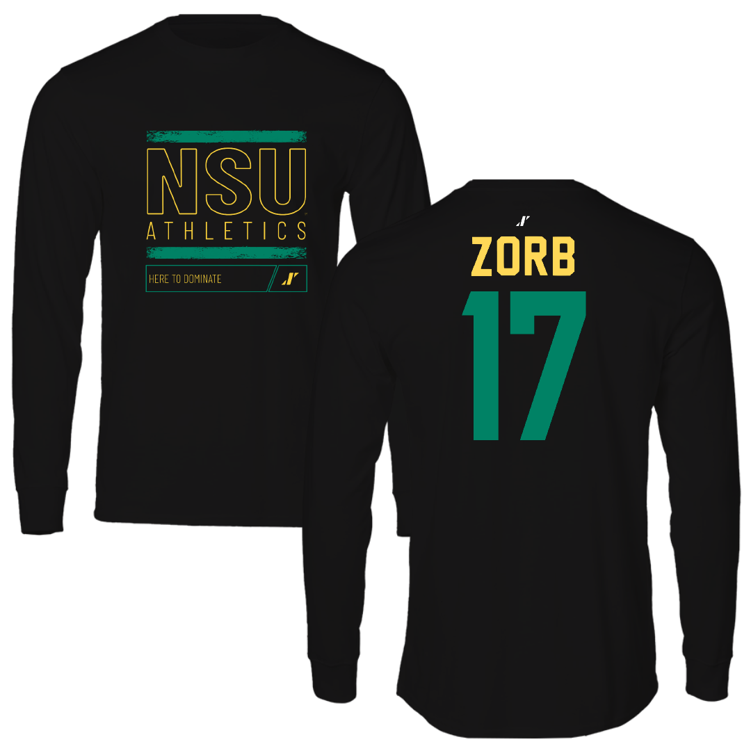 Norfolk State University Softball Black Dominate Long Sleeve - #17 Lisa Zorb
