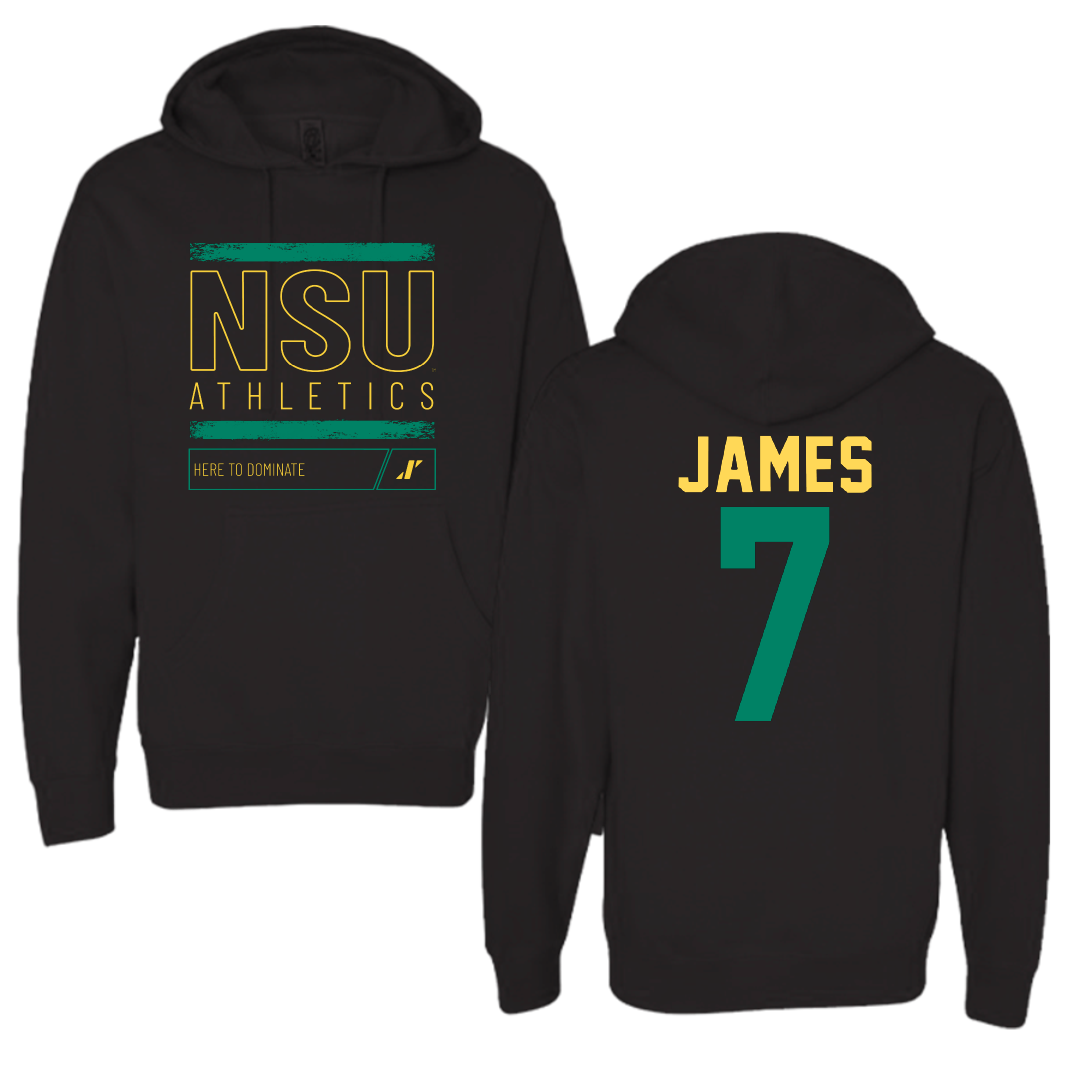 Norfolk State University Football Black Dominate Hoodie - #7 Nolan James