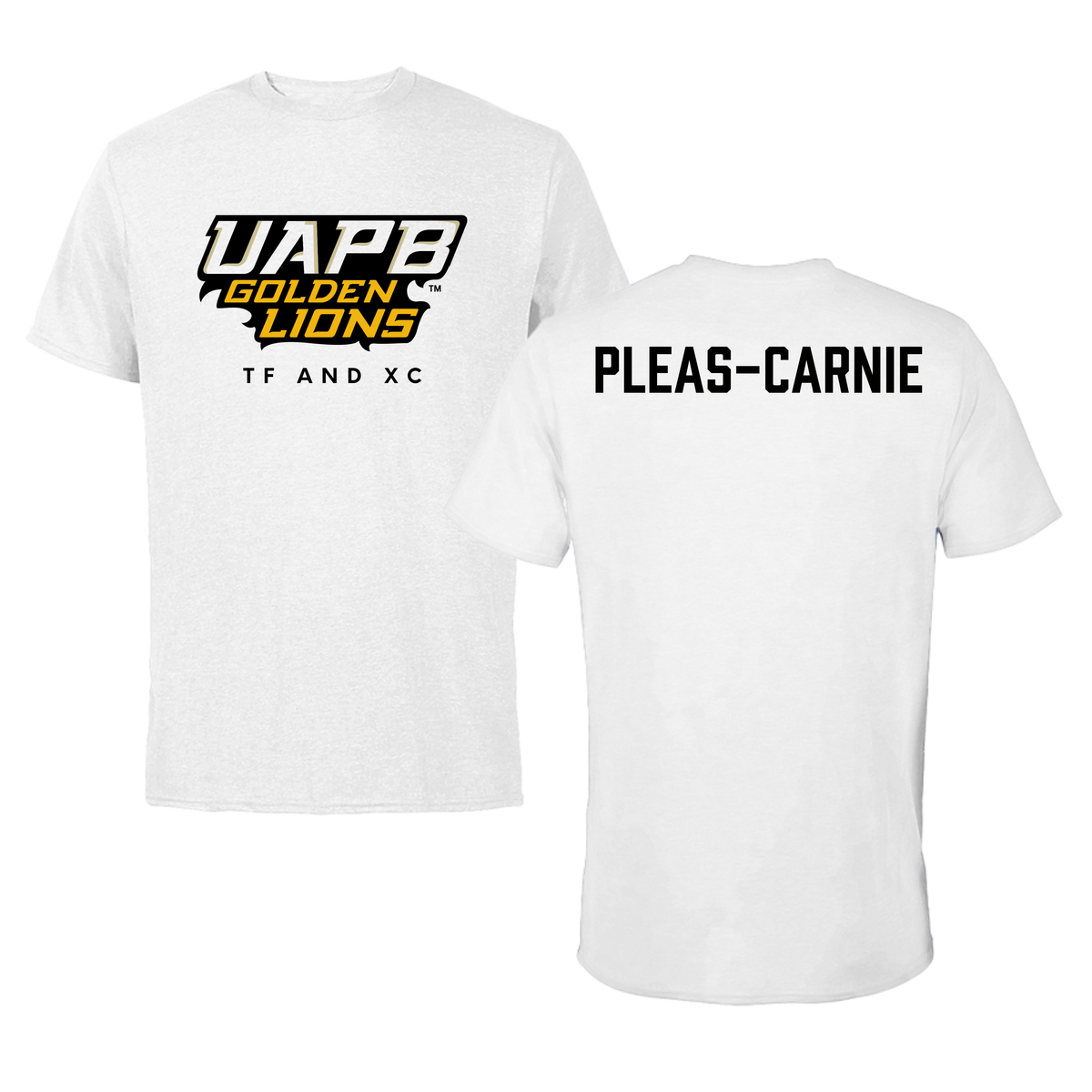 University of Arkansas-Pine Bluff TF and XC White Performance Tee - Akili Pleas-Carnie