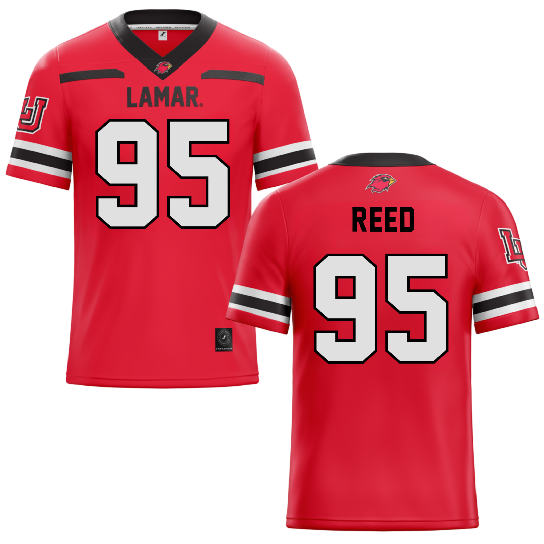Lamar University Red Football Jersey - #95 Makhi Reed