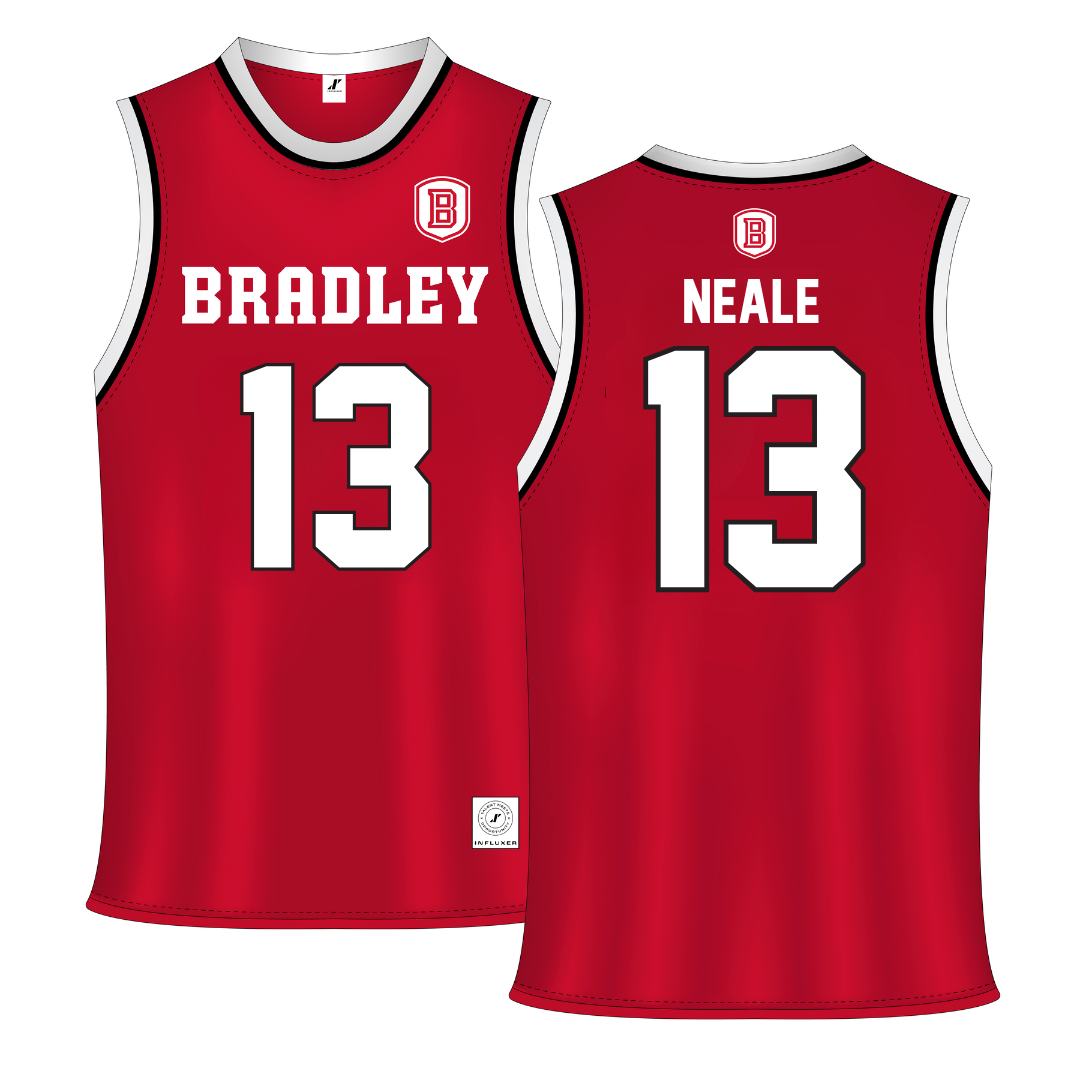 Bradley University Red Basketball Jersey - #13 Sheyene Neale