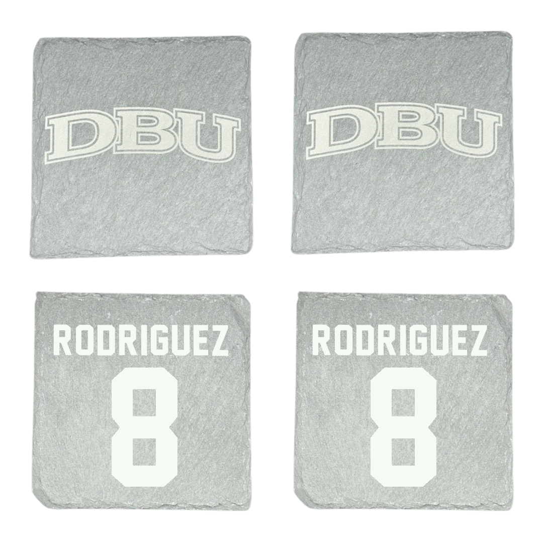 Dallas Baptist University Lacrosse Stone Coaster (4 Pack)  - #8 Brandon Rodriguez