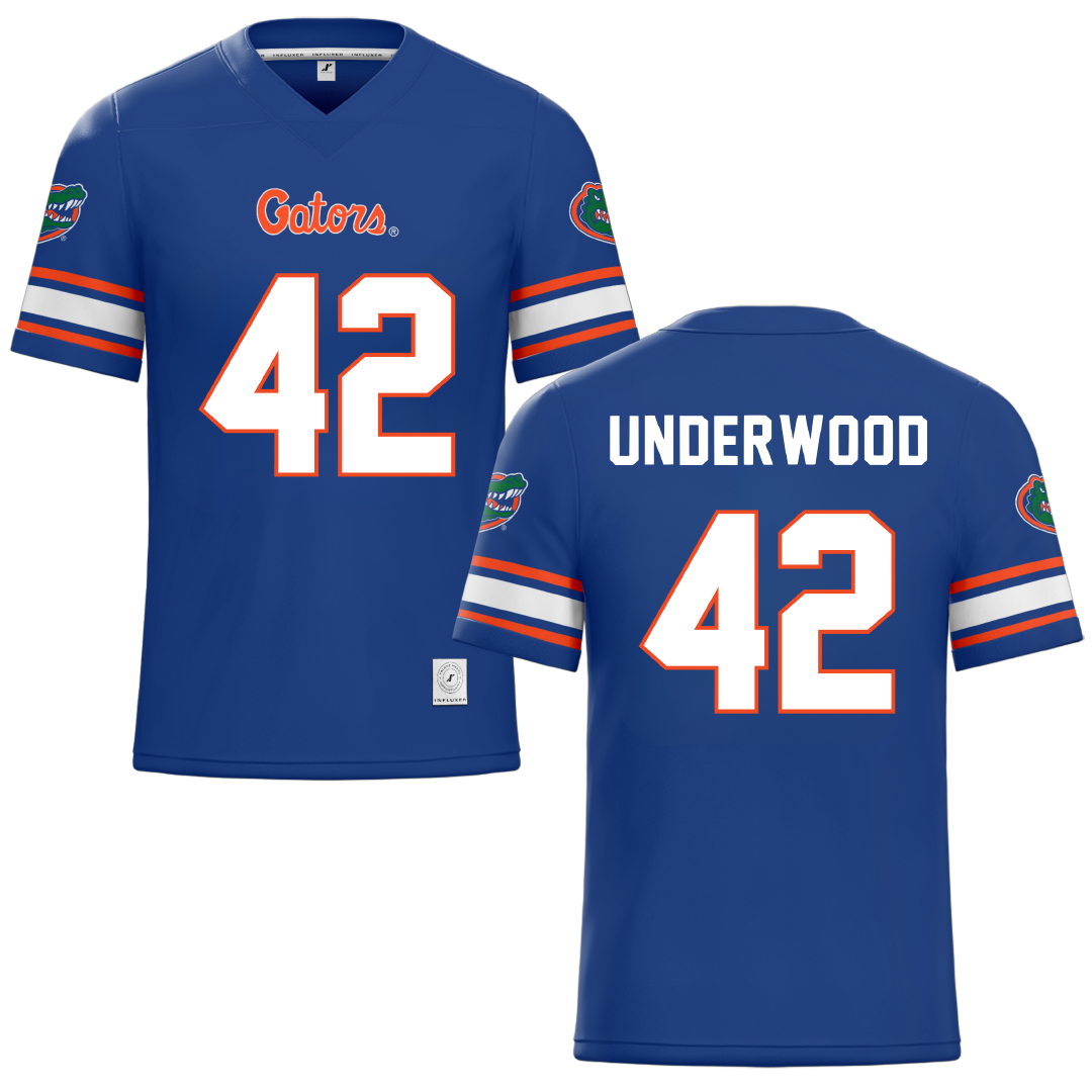 University of Florida Blue Football Jersey - #42 Rocco Underwood