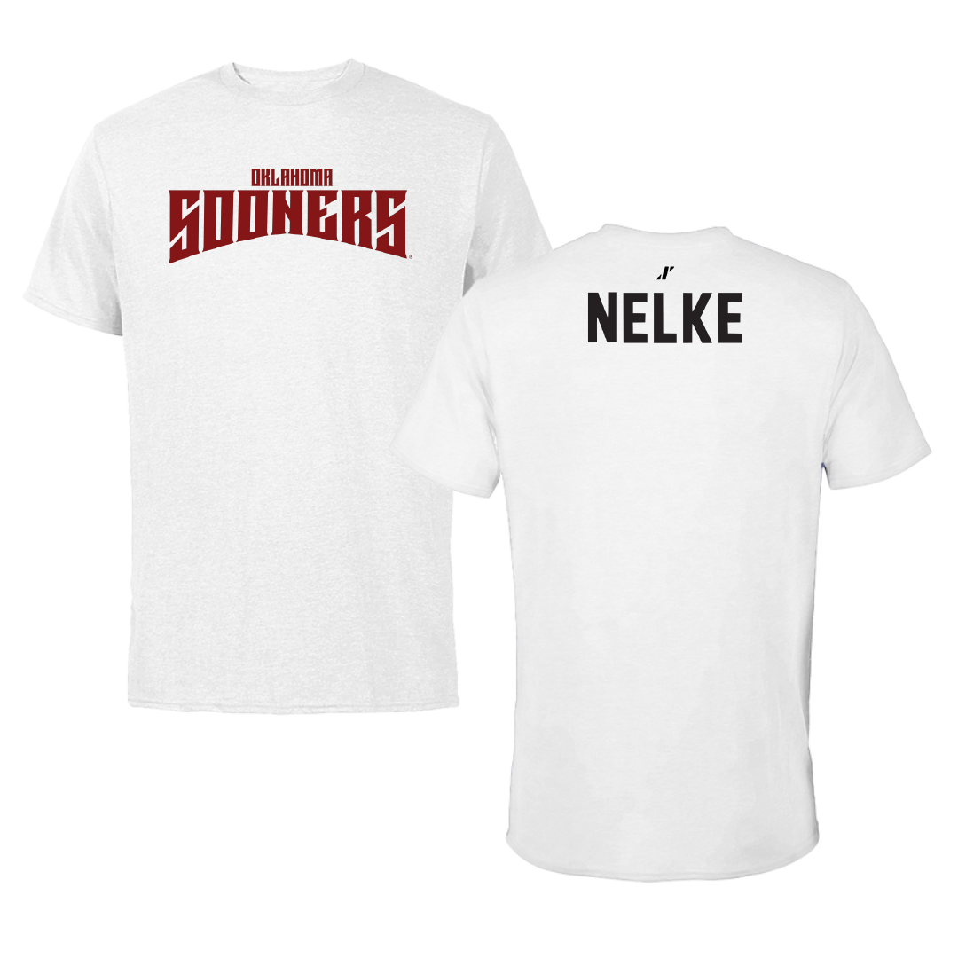 University of Oklahoma Golf White Classic Performance Tee - Raychel Nelke