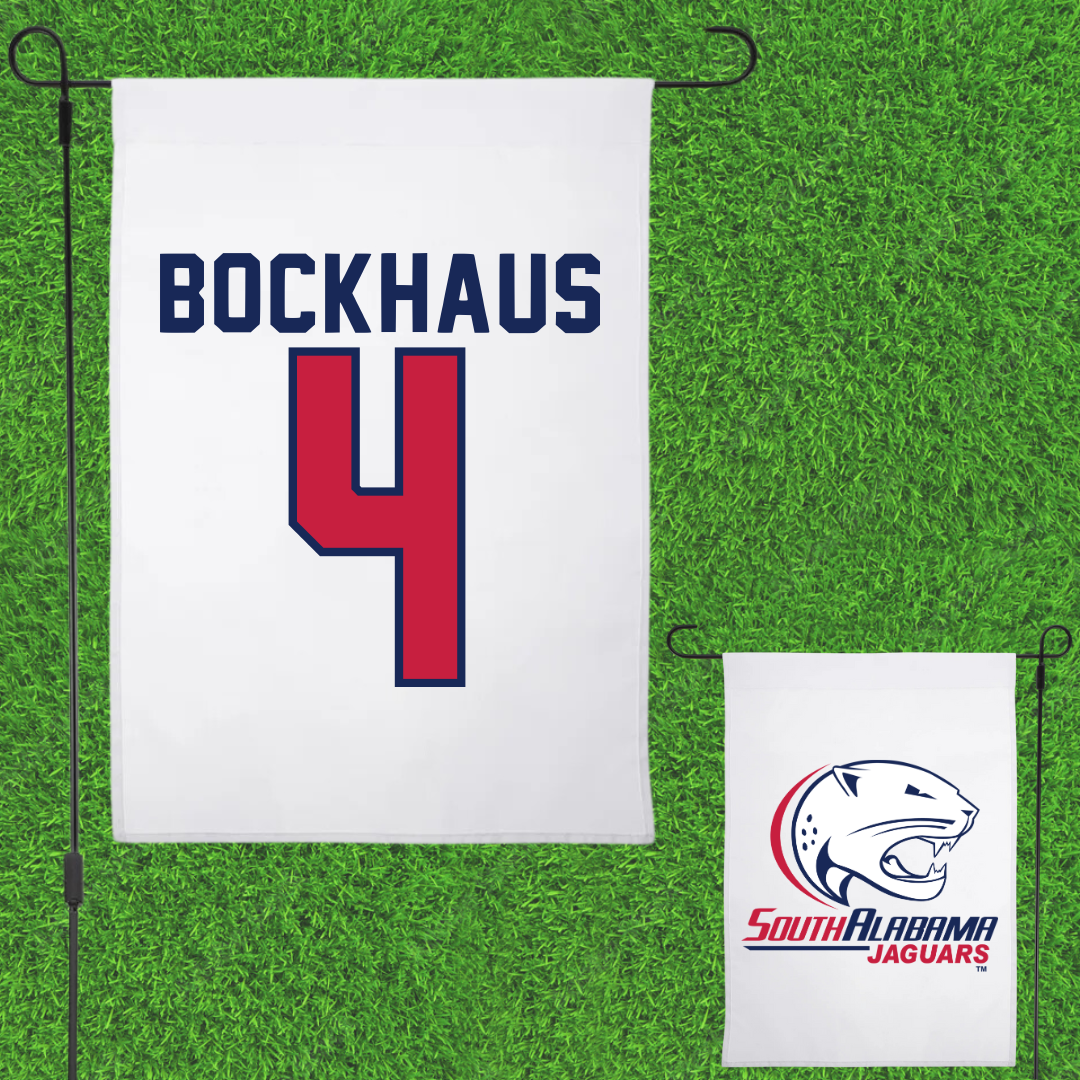 University of South Alabama Softball White Garden Flag - #4 Brooklynn Bockhaus