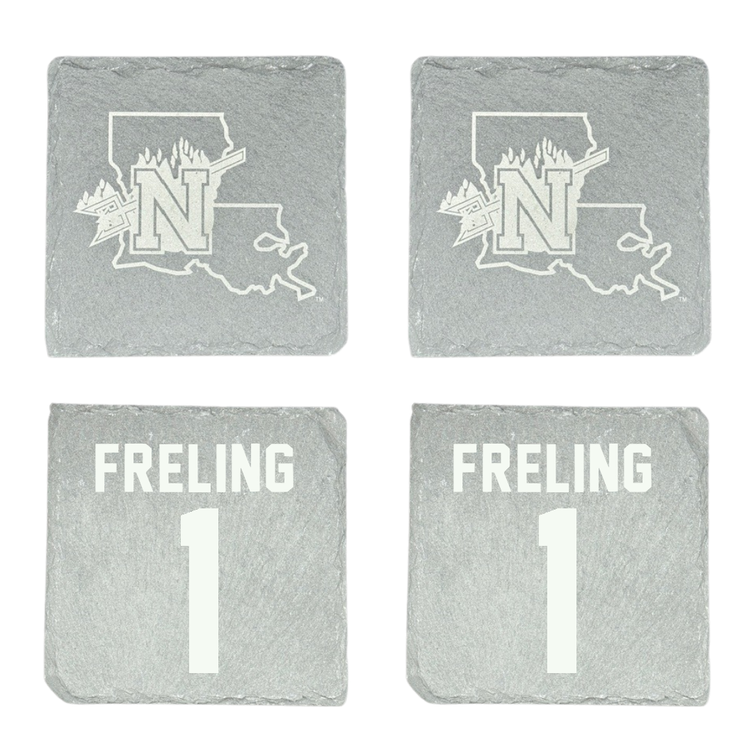 Northwestern State University Volleyball Stone Coaster (4 Pack)  - #1 Lorelei Freling