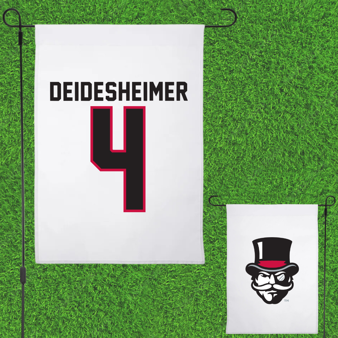 Austin Peay State University Beach Volleyball White Garden Flag - #4 Payton Deidesheimer